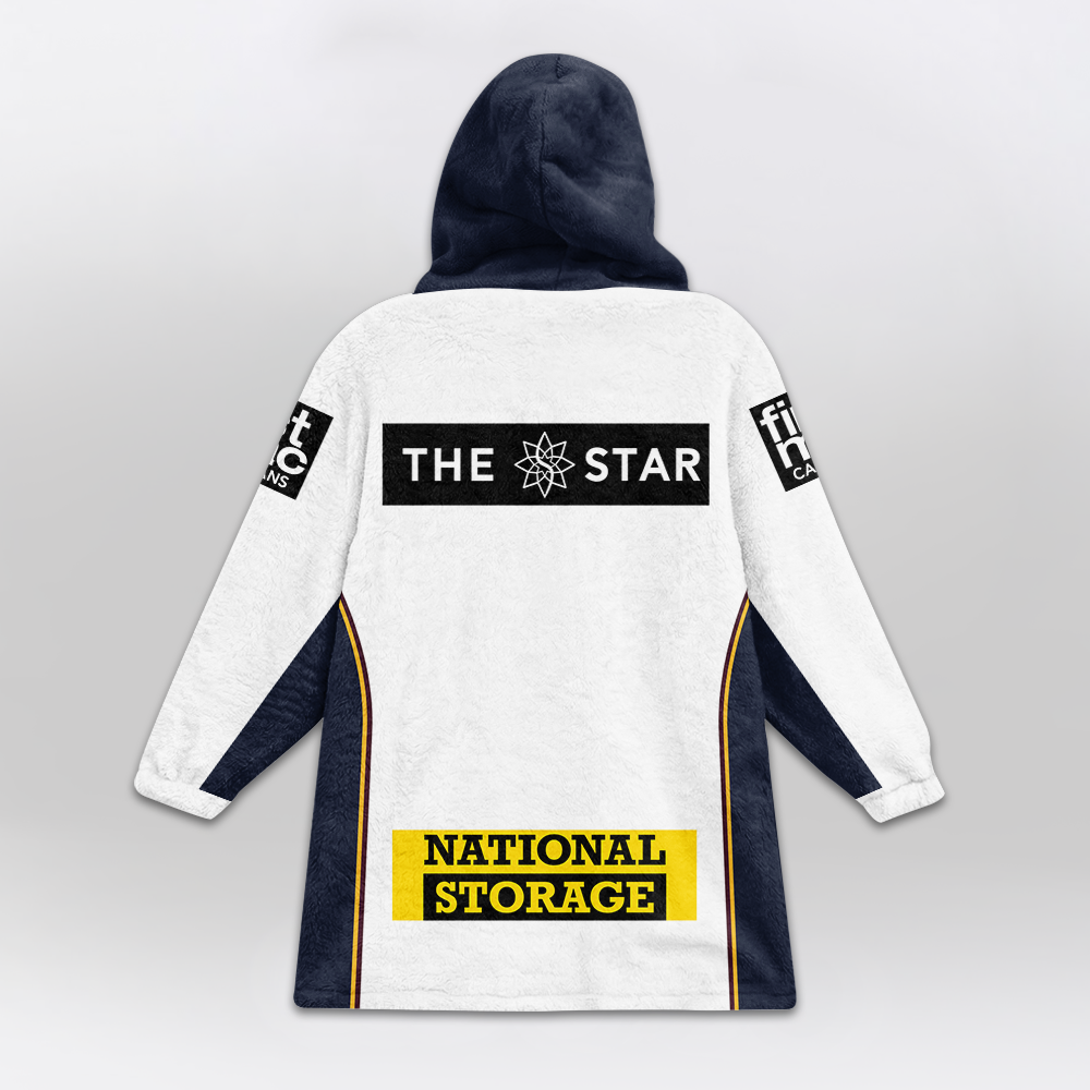 Brisbane Unisex White Blanket Hoodie