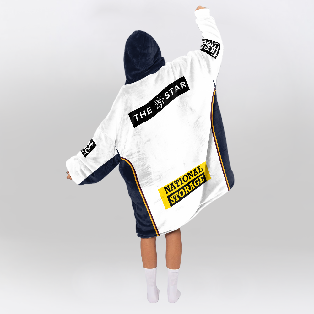 Brisbane Unisex White Blanket Hoodie