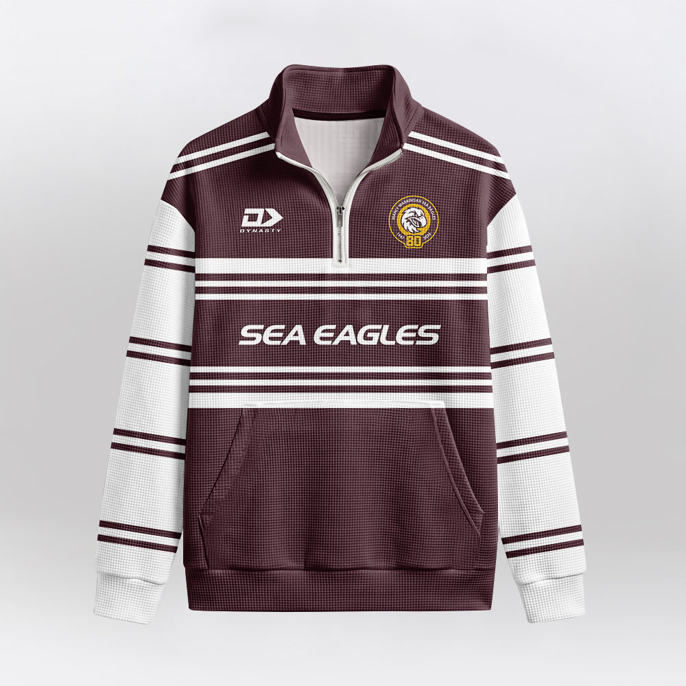Sea Eagles Quarterzip Waffle Sweatshirt