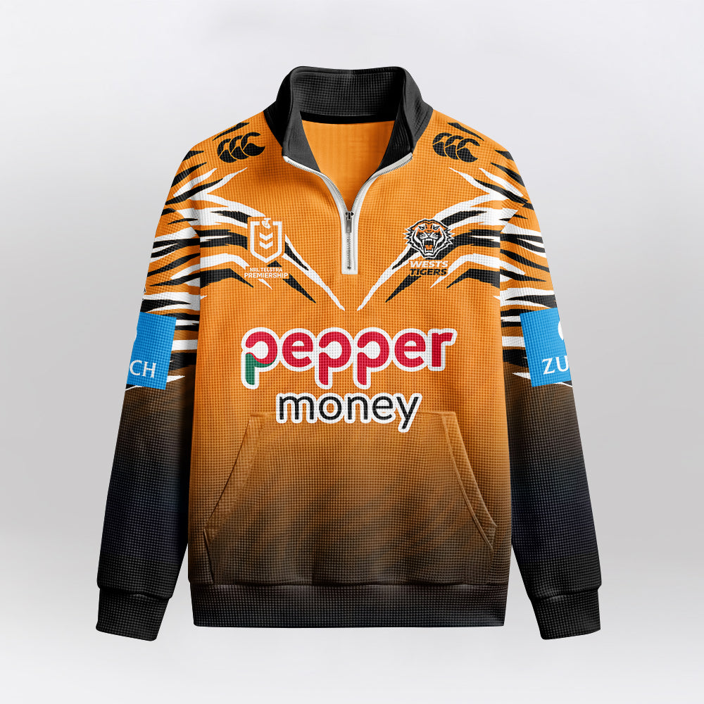Tigers Quarterzip Waffle Sweatshirt