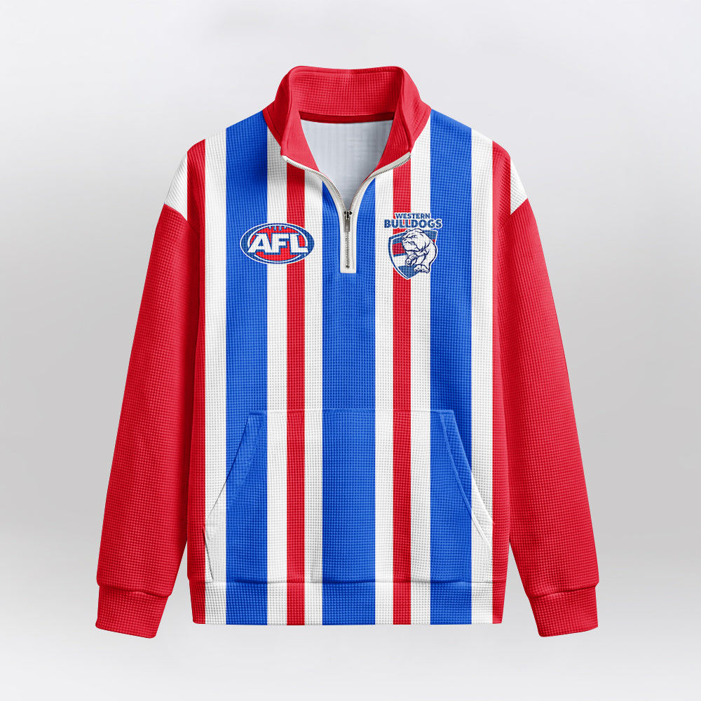 Western Bulldogs Quarterzip Waffle Sweatshirt