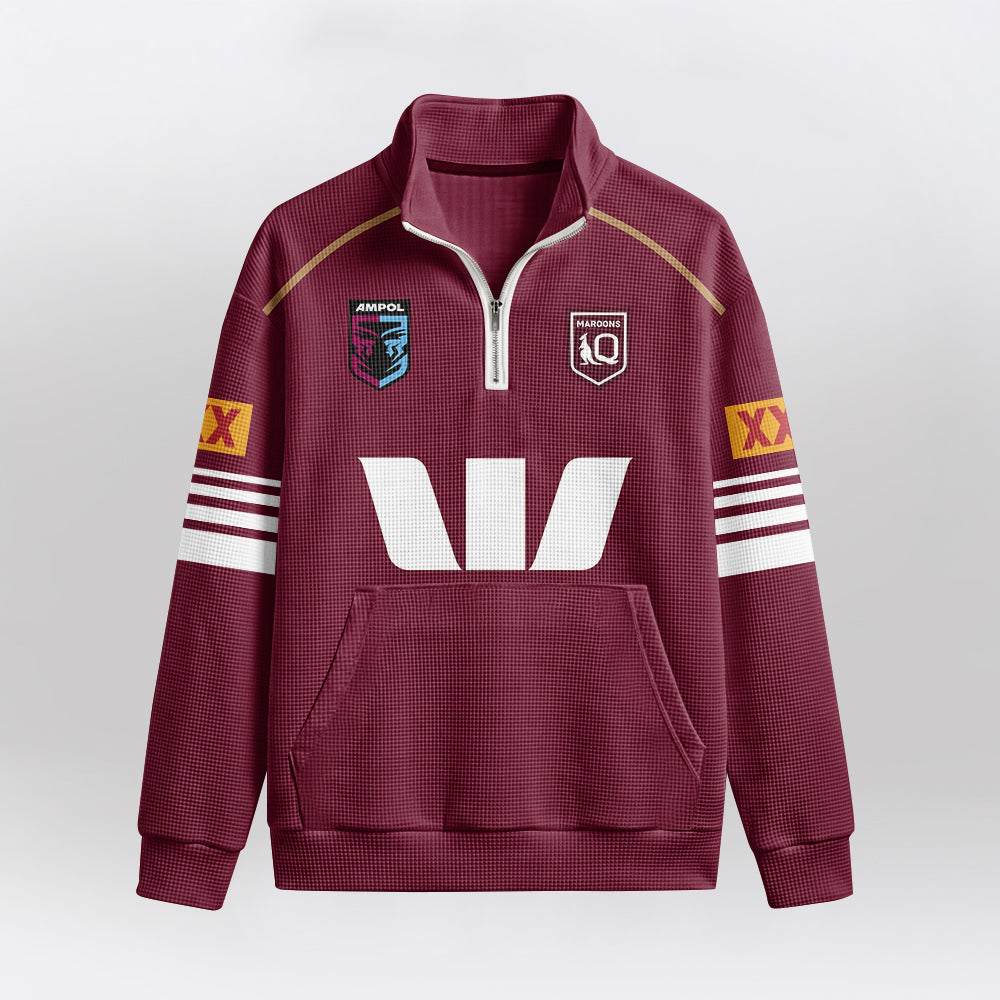 Queensland Rugby 2026 Munster Quarterzip Waffle Sweatshirt