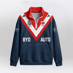 Roosters Quarterzip Waffle Sweatshirt
