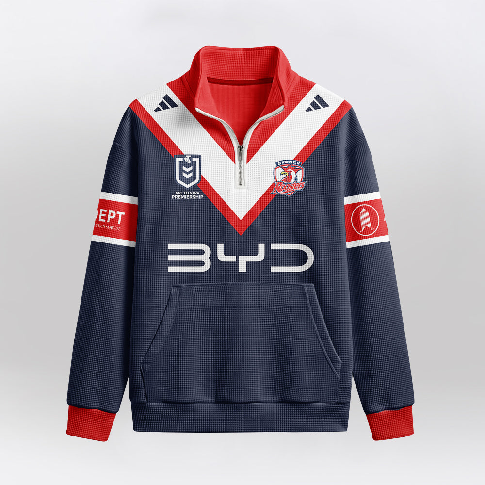 Roosters Quarterzip Waffle Sweatshirt