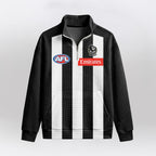Collingwood Football 10 Pendlebury Quarterzip Waffle Sweatshirt