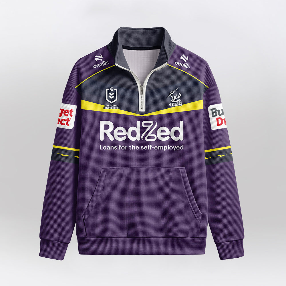 Melbourne Rugby Quarterzip Waffle Sweatshirt