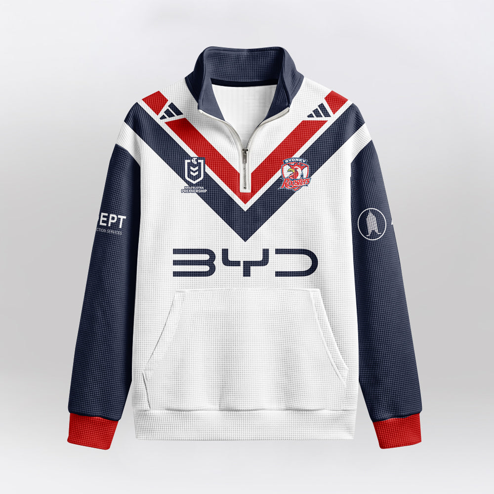 Roosters Quarterzip Waffle Sweatshirt