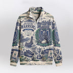 New Zealand Warriors Quarterzip Waffle Sweatshirt
