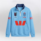 NSW Blues Rugby  Quarterzip Waffle Sweatshirt