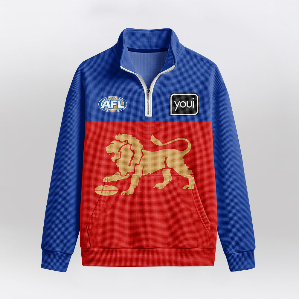 Brisbane Football Quarterzip Waffle Sweatshirt