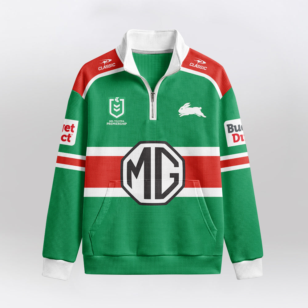 Rabbitohs Quarterzip Waffle Sweatshirt