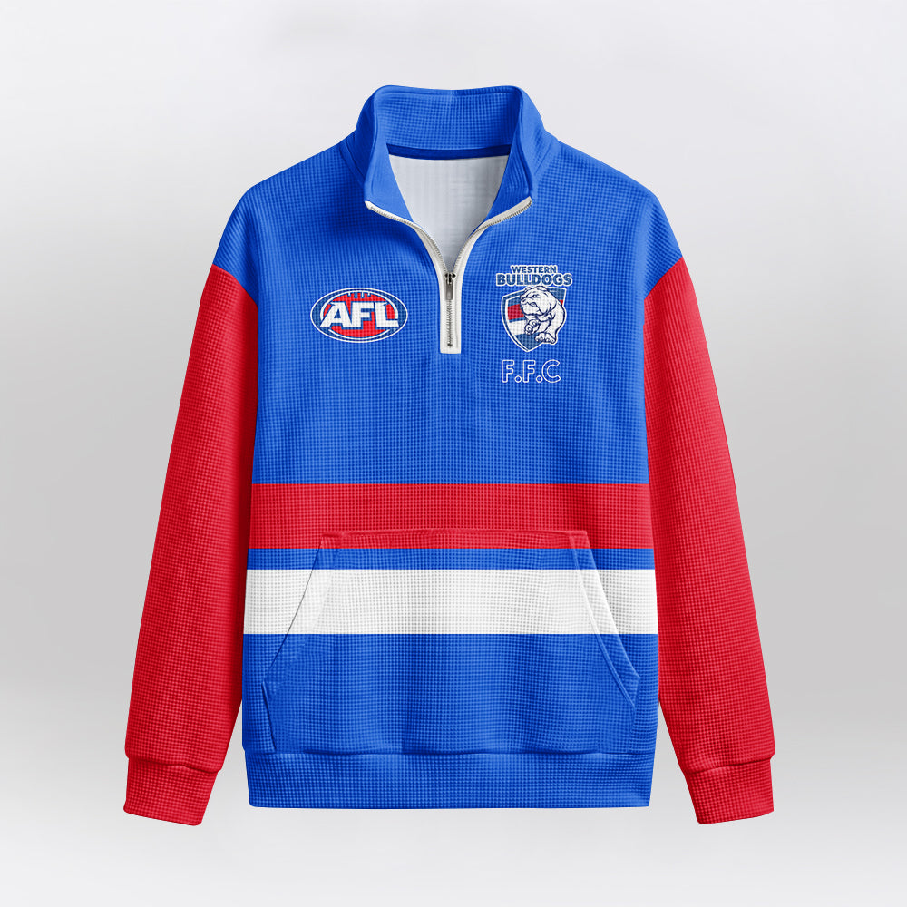 Western Bulldogs Quarterzip Waffle Sweatshirt