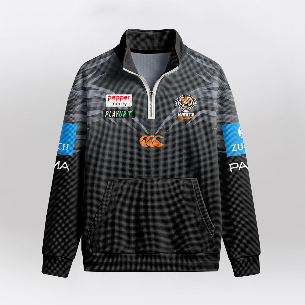 Tigers Quarterzip Waffle Sweatshirt