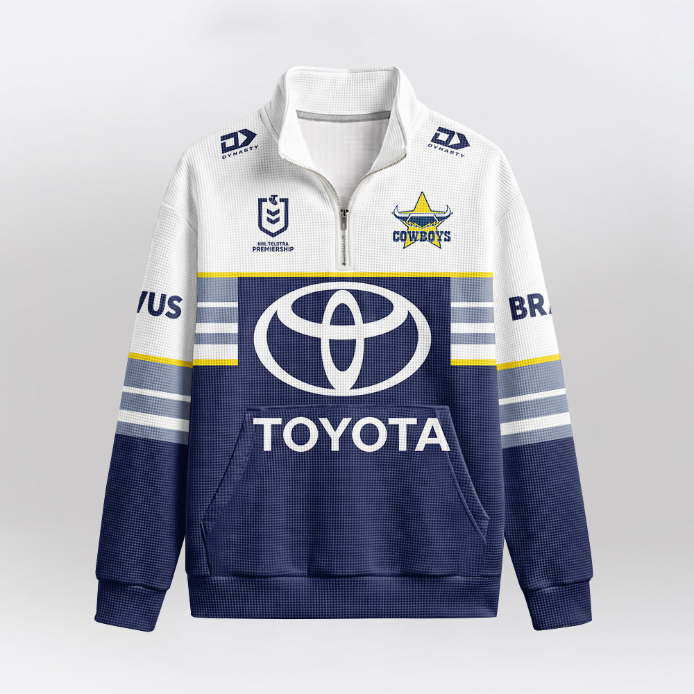 Cowboys Quarterzip Waffle Sweatshirt