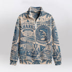 Cronulla-Sutherland Quarterzip Waffle Sweatshirt