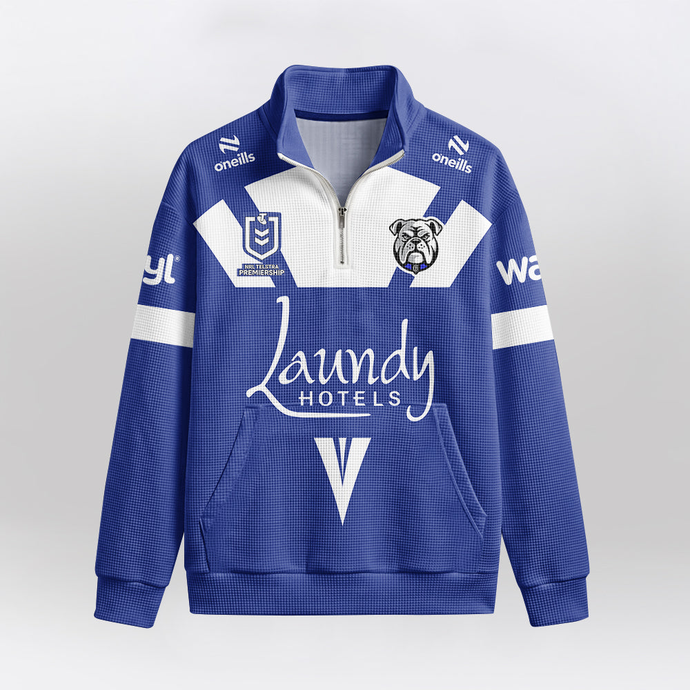 Bulldogs Quarterzip Waffle Sweatshirt