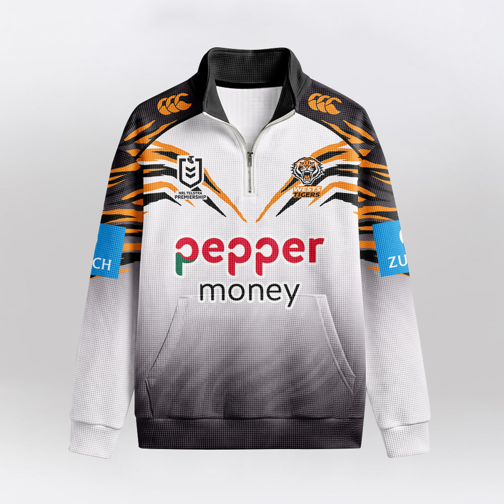Tigers Quarterzip Waffle Sweatshirt