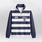 Geelong Football Quarterzip Waffle Sweatshirt