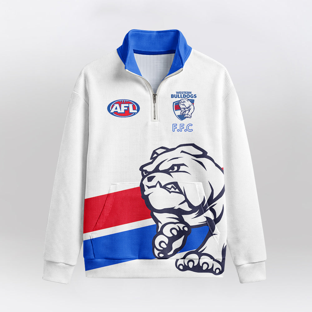 Western Bulldogs Quarterzip Waffle Sweatshirt