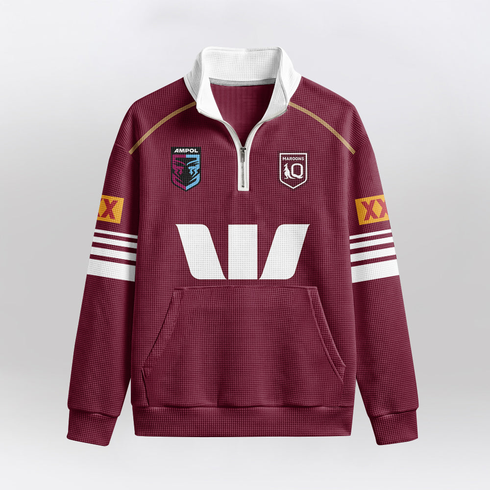 Queensland Rugby 2026 Munster Quarterzip Waffle Sweatshirt
