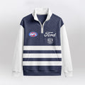Geelong Football Quarterzip Waffle Sweatshirt