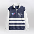 Geelong Football Quarterzip Waffle Sweatshirt