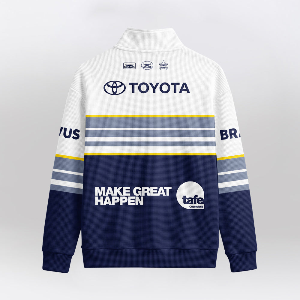 Cowboys Quarterzip Waffle Sweatshirt