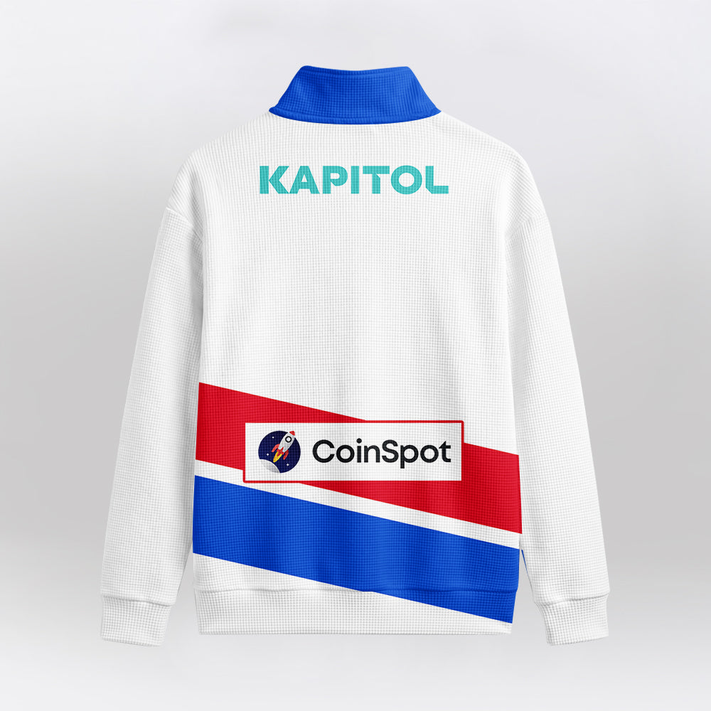 Western Bulldogs Quarterzip Waffle Sweatshirt