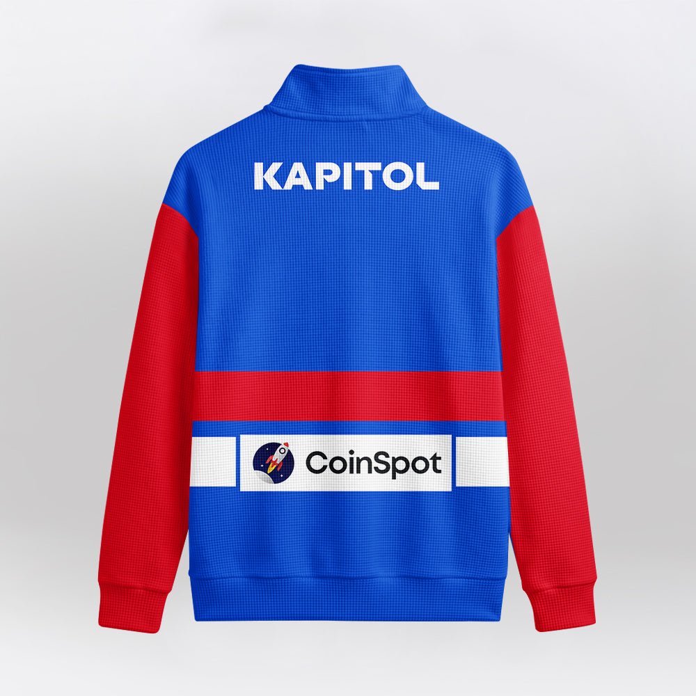 Western Bulldogs Quarterzip Waffle Sweatshirt
