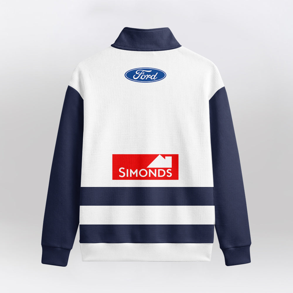 Geelong Football Quarterzip Waffle Sweatshirt