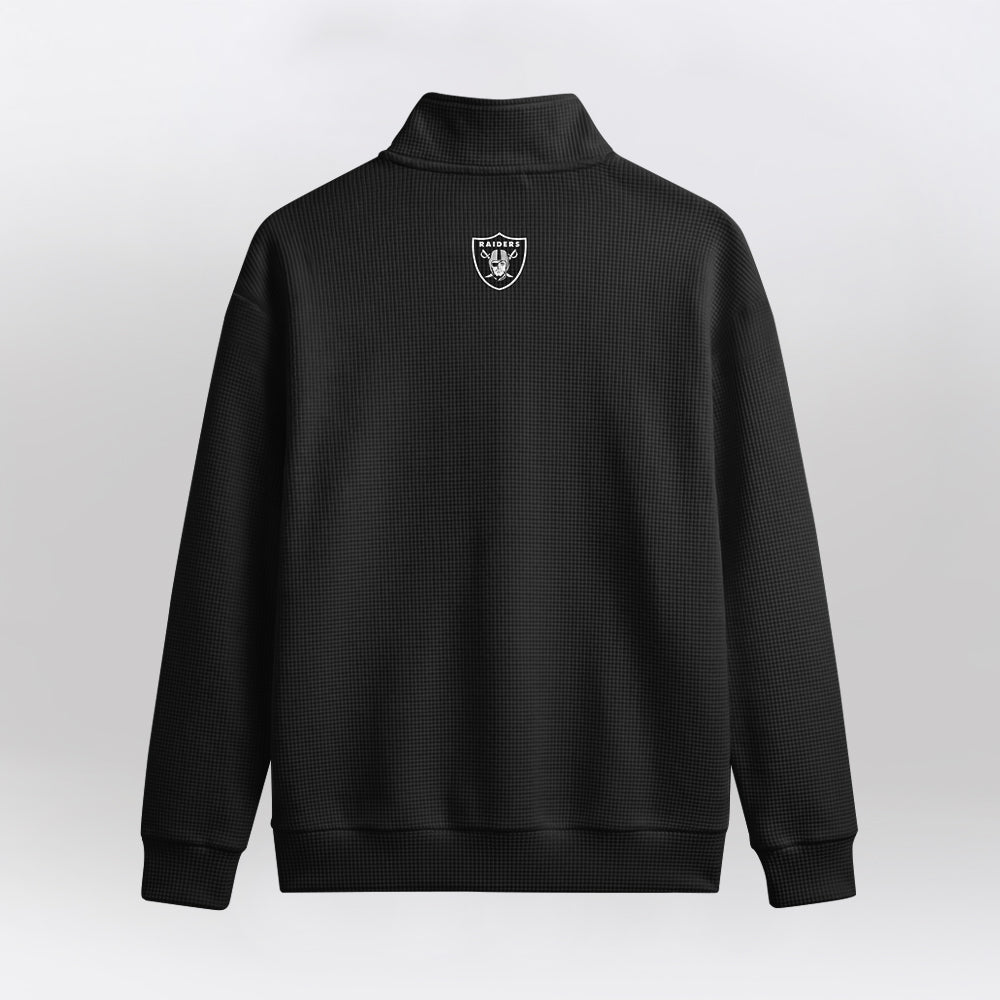 Raiders x D.V. Quarterzip Waffle Sweatshirt