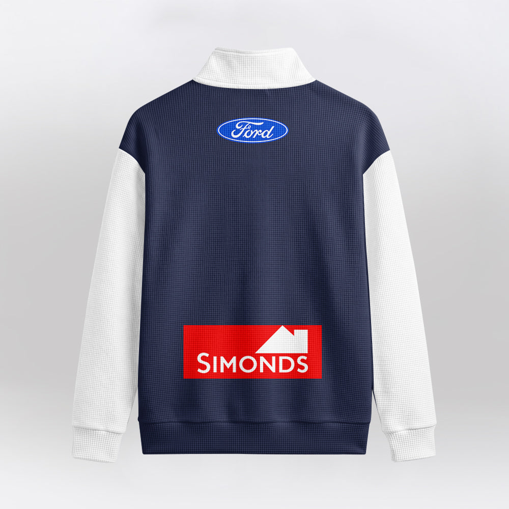 Geelong Football Quarterzip Waffle Sweatshirt