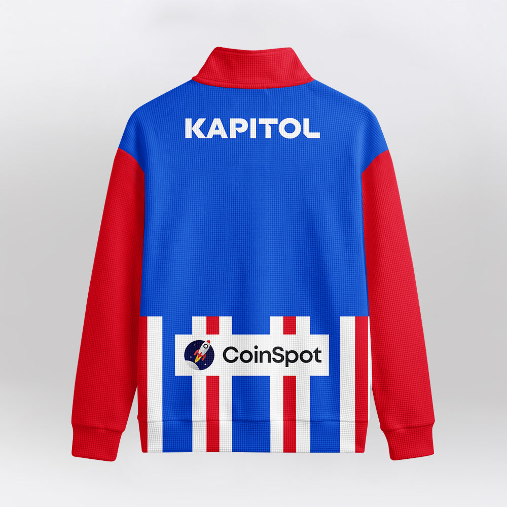 Western Bulldogs Quarterzip Waffle Sweatshirt