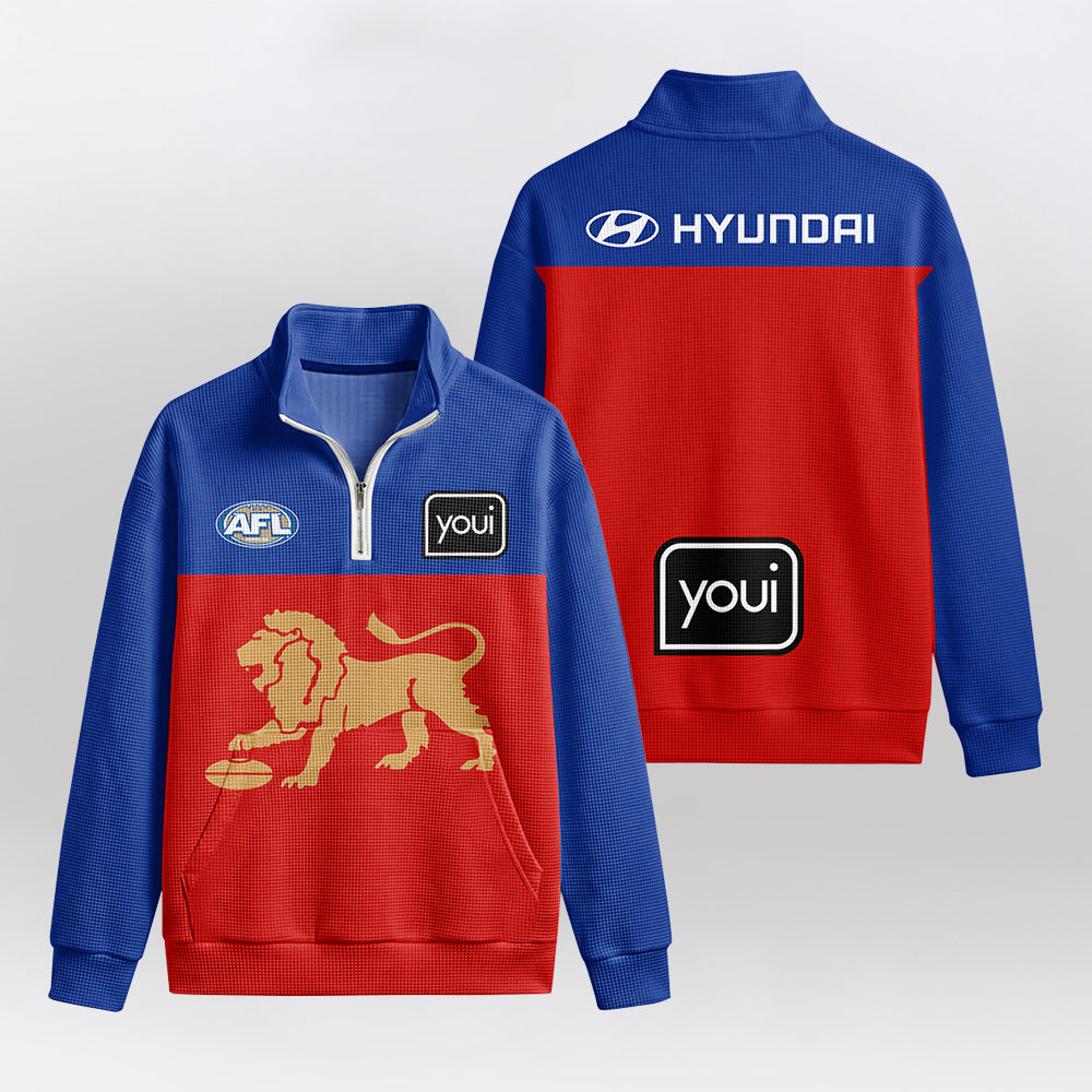 Brisbane Football Quarterzip Waffle Sweatshirt