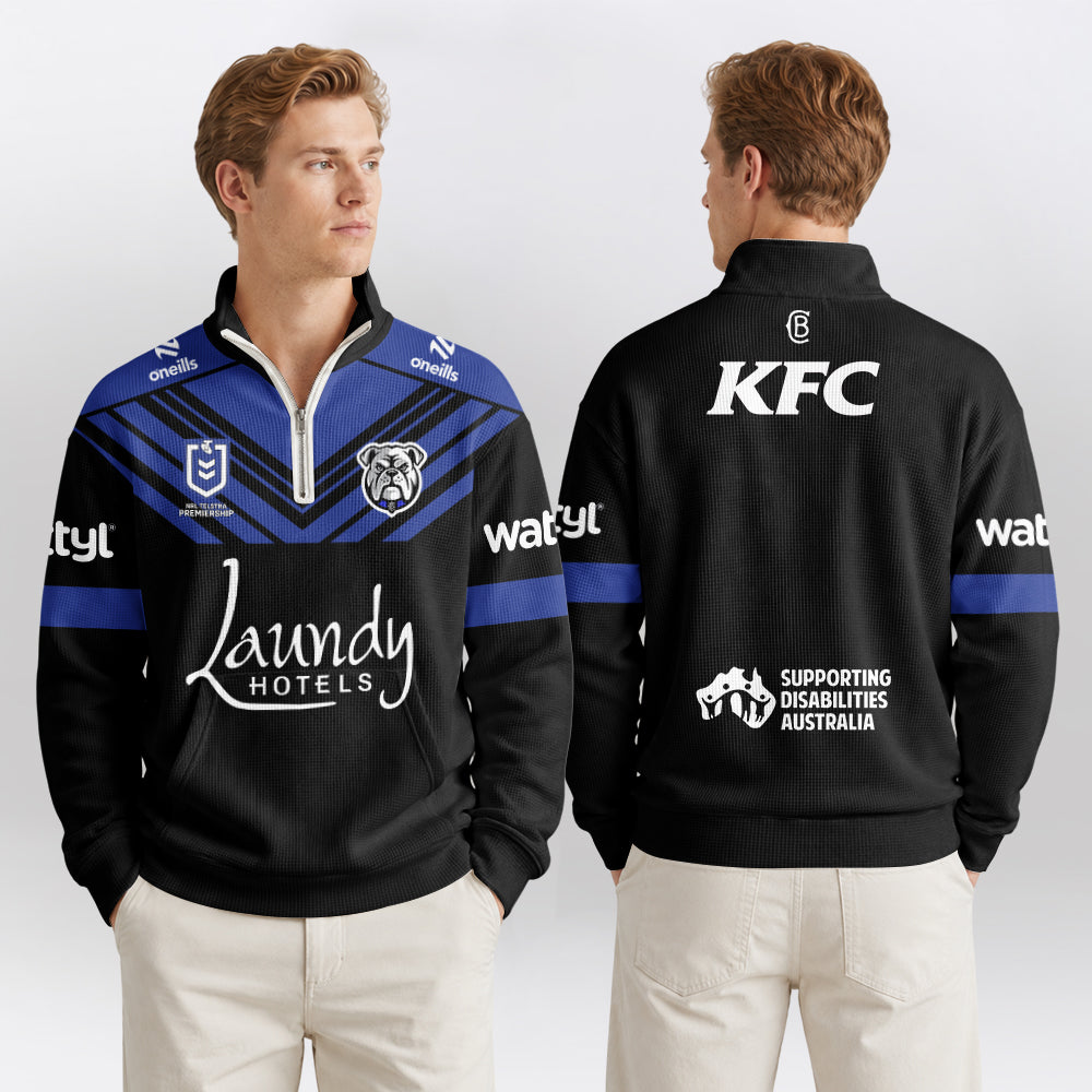 Bulldogs Quarterzip Waffle Sweatshirt