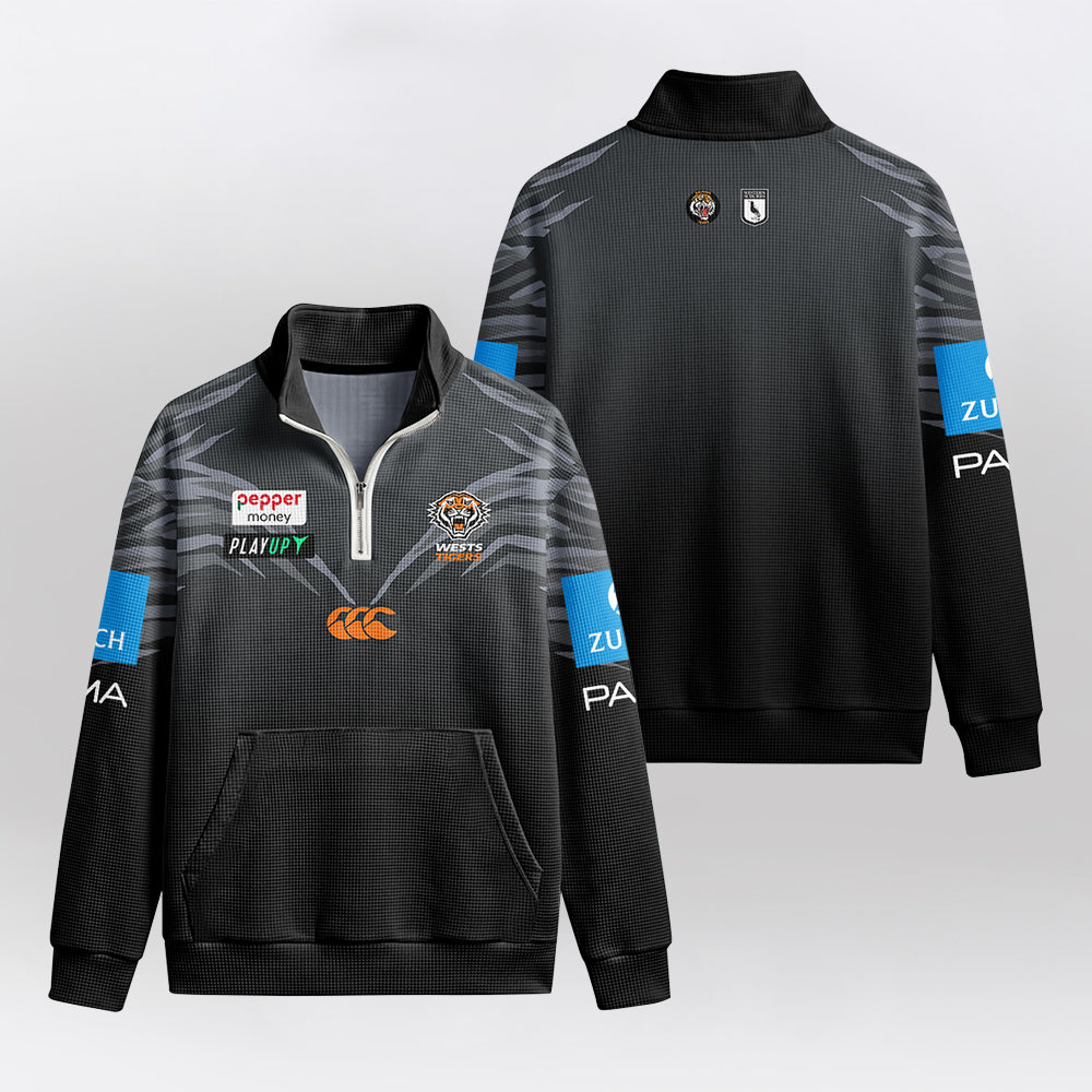 Tigers Quarterzip Waffle Sweatshirt