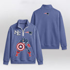 NE Patriots x Capt. Quarterzip Waffle Sweatshirt