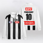 Collingwood Football 10 Pendlebury Quarterzip Waffle Sweatshirt