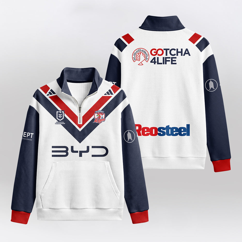 Roosters Quarterzip Waffle Sweatshirt