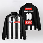 Collingwood Football 10 Pendlebury Quarterzip Waffle Sweatshirt