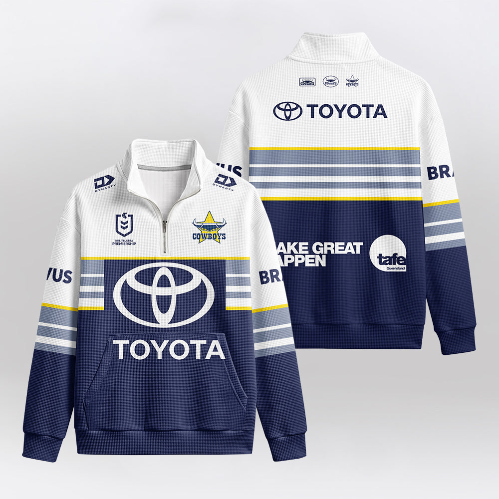 Cowboys Quarterzip Waffle Sweatshirt