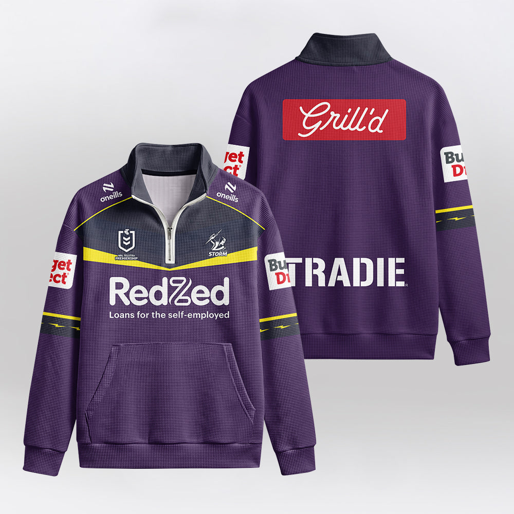 Melbourne Rugby Quarterzip Waffle Sweatshirt