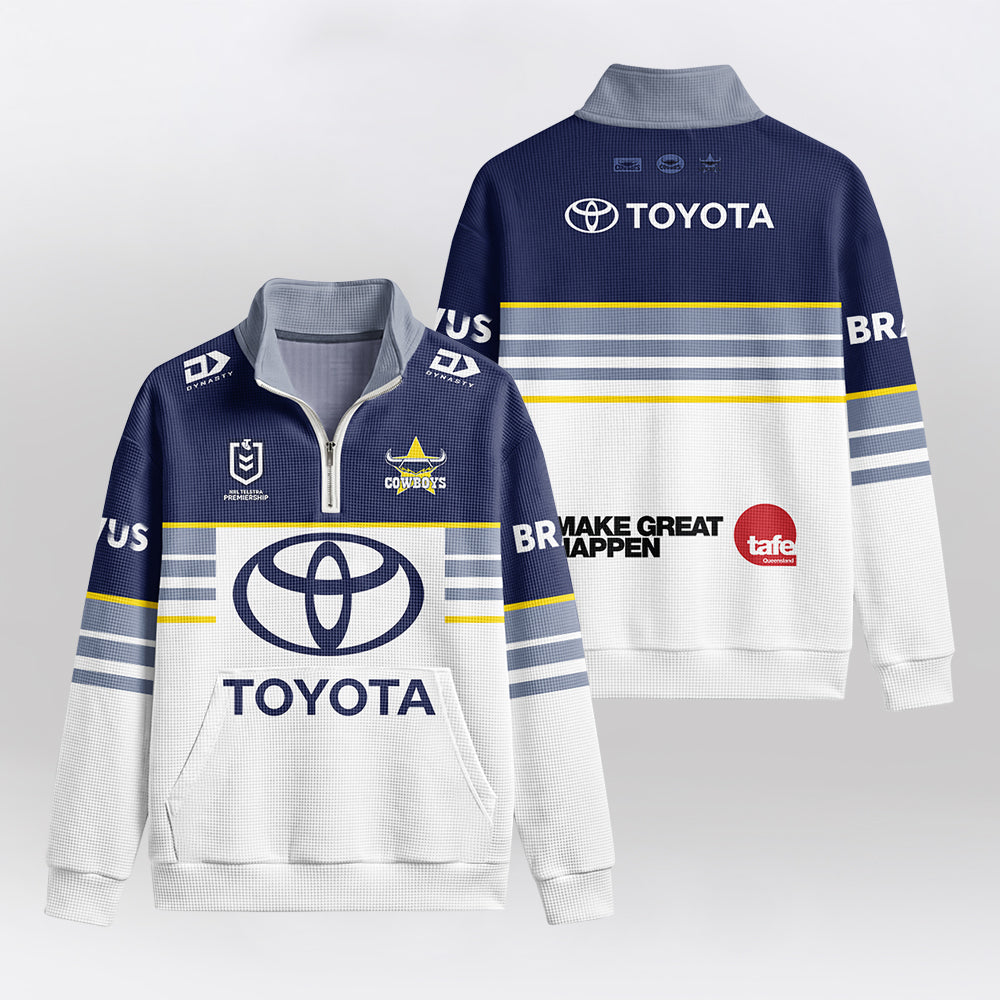 Cowboys Quarterzip Waffle Sweatshirt