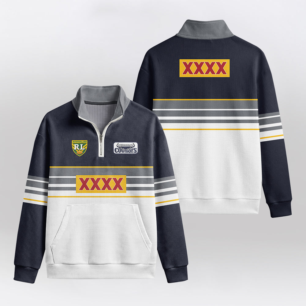 Cowboys Quarterzip Waffle Sweatshirt