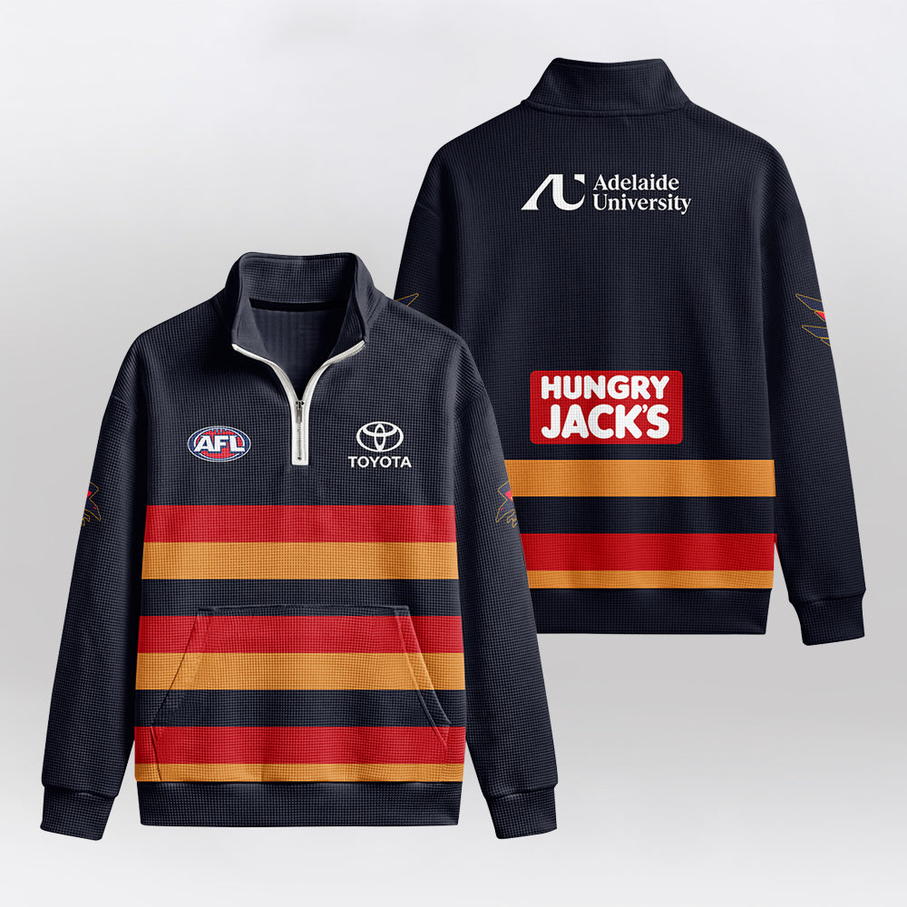 Adelaide Football 2026 Quarterzip Waffle Sweatshirt