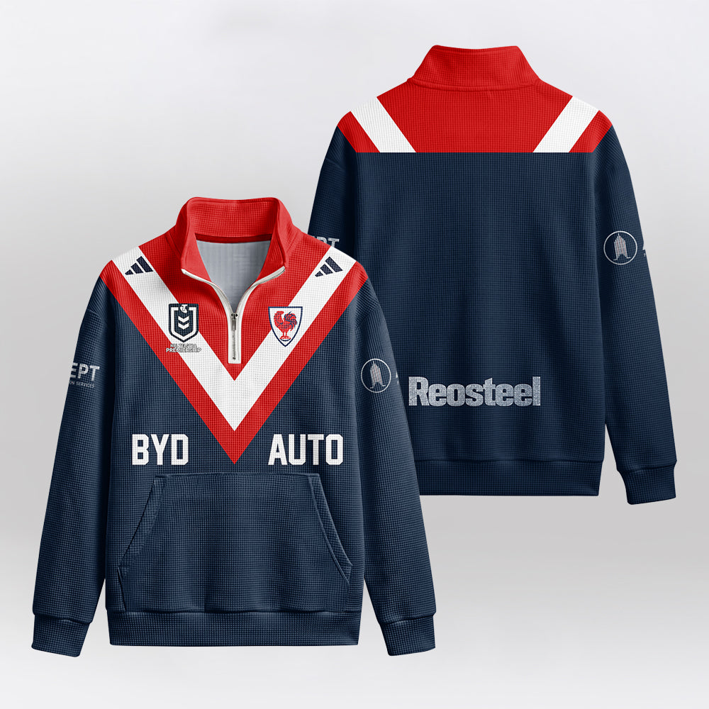 Roosters Quarterzip Waffle Sweatshirt