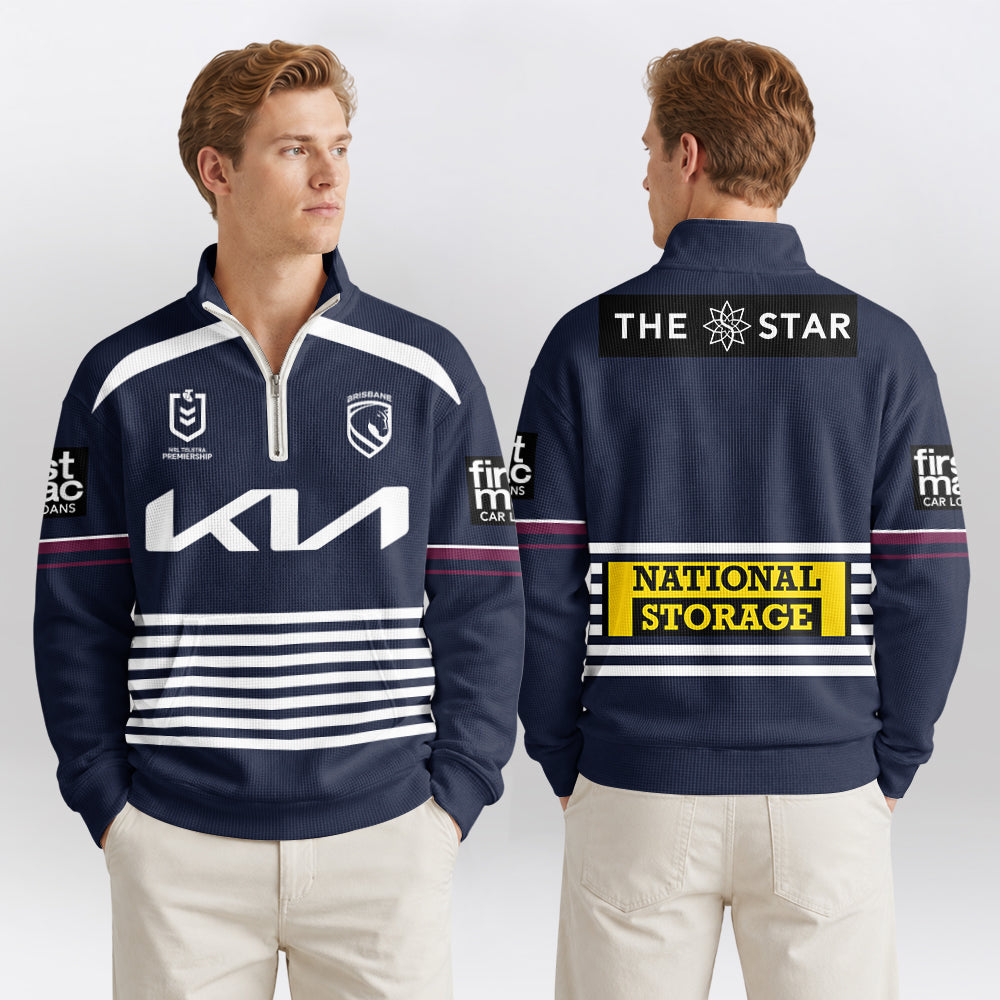 Brisbane Quarterzip Waffle Sweatshirt