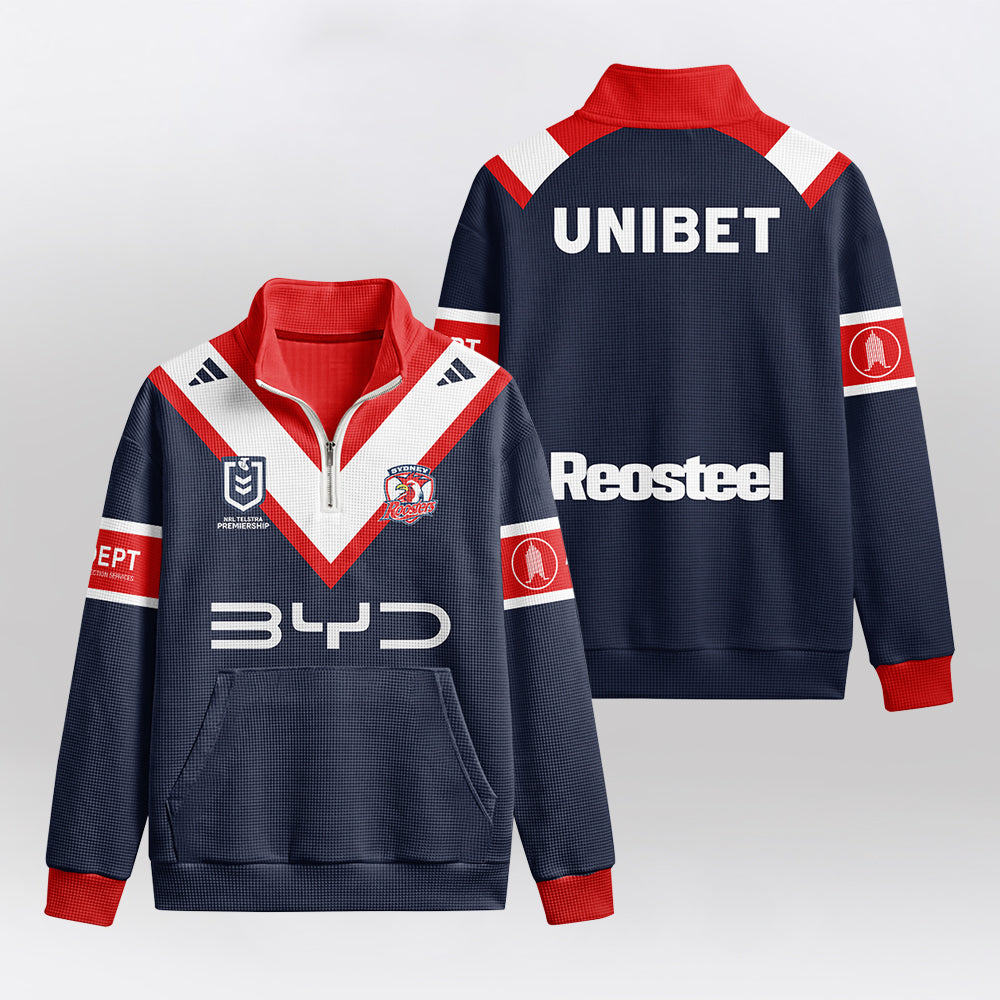 Roosters Quarterzip Waffle Sweatshirt