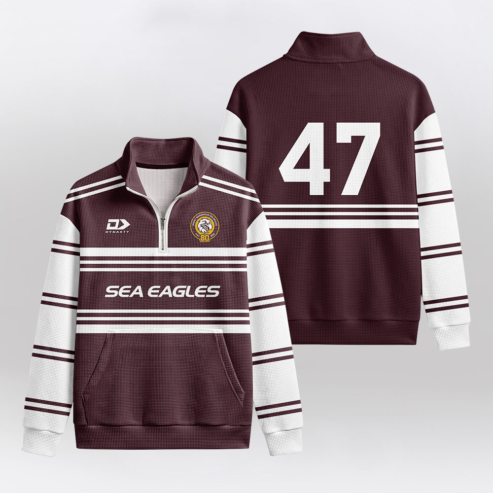 Sea Eagles Quarterzip Waffle Sweatshirt