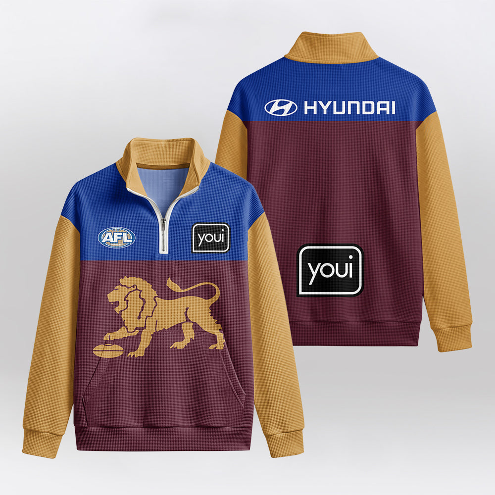 Brisbane Football Quarterzip Waffle Sweatshirt